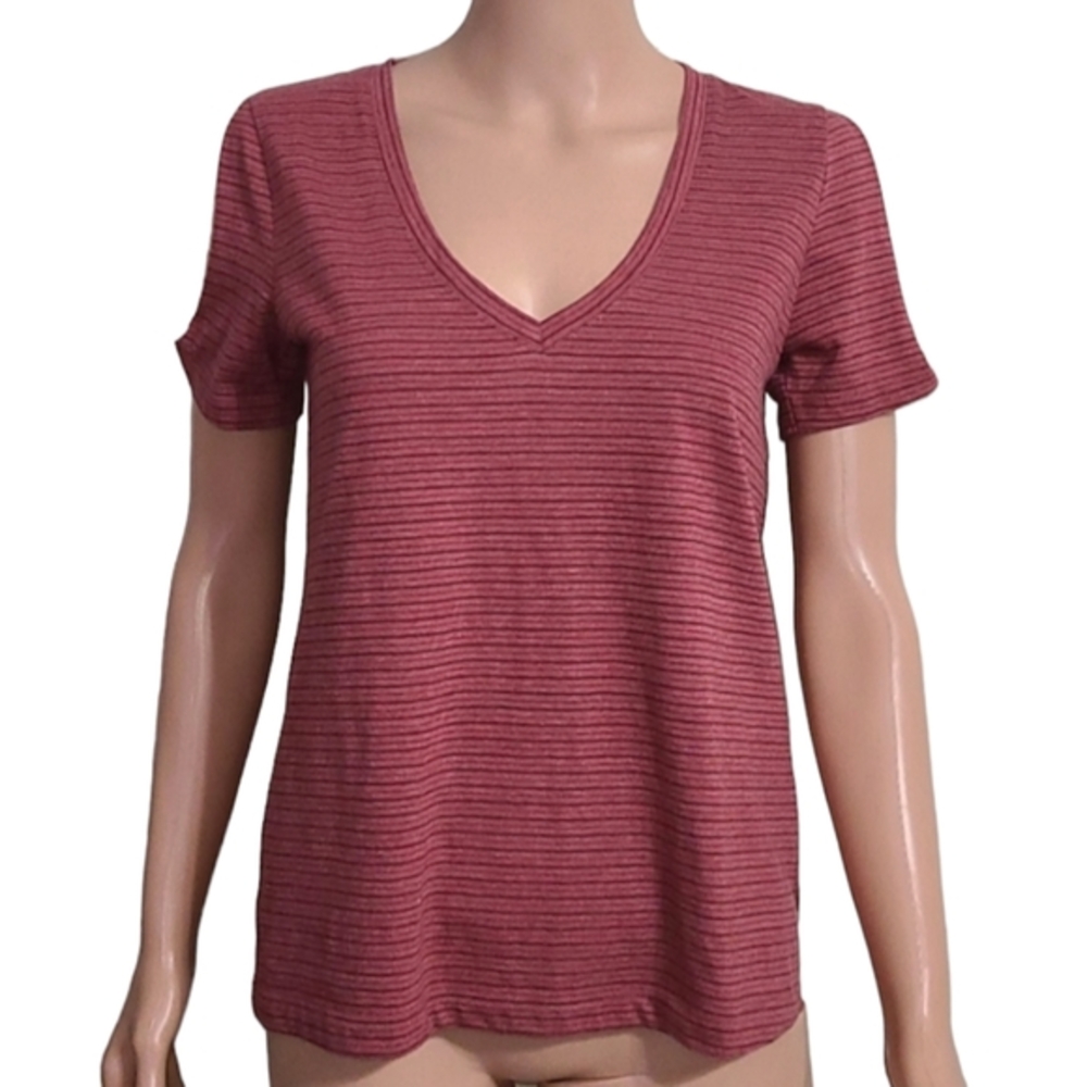Lucky Brand Striped Cold‎ Shoulder T-Shirt Size XS NWT